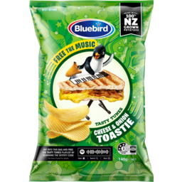 Bluebird Free The Music Cheese & Onion Toastie Potato Chips 140g