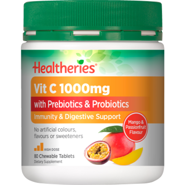 Healtheries Vit C 1000mg Chewable Tablets 80pk