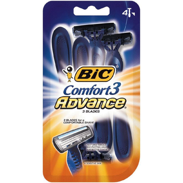 Bic Comfort 3 Advance Disposable Razor 4 Pack