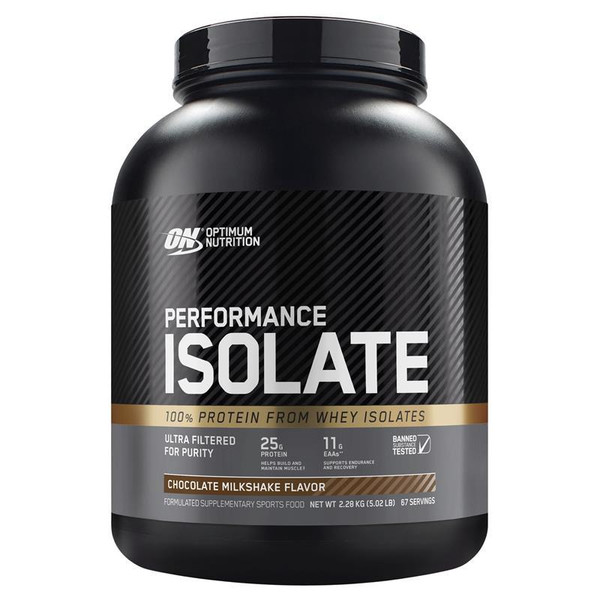 optimum nutrition isolate chocolate milkshake 2.28kg