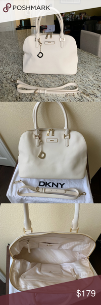 DKNY WOMEN'S DOME HANDBAG SAFFIANO LEATHER