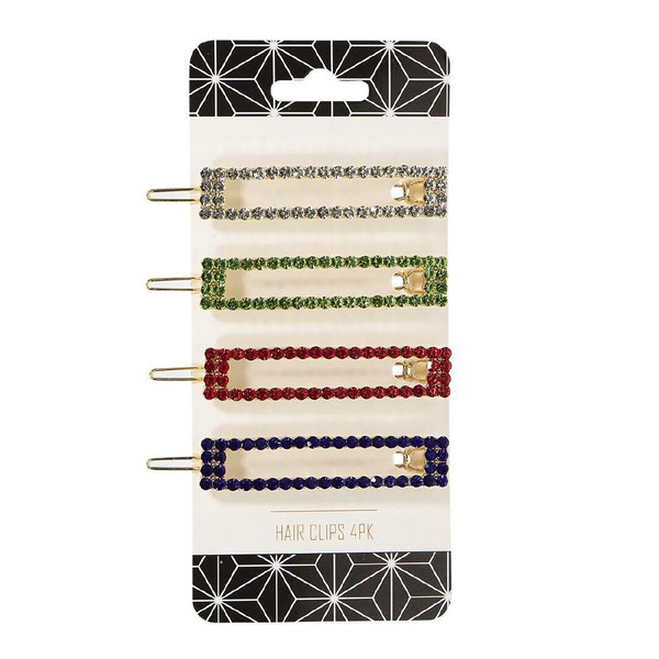 Gems and Jewels Coloured Clips 4 Pack