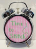 AK6 Cheryl Schaeffer And Annie Lee Designs 18 Mesh 4" Time to Stitch Clock