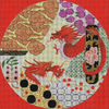 6283 Leigh Designs Dreams of the Dragon 18 Mesh 10" x 10"  Imari Canvas Only Inquire If Stitch Guide Is Available