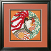 6287 Leigh Designs Flaming Fowl 18 Mesh 10" x 10"  Imari Canvas Only Inquire If Stitch Guide Is Available