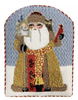 8330 Birdland Santa 5" x 6" 18 Mesh Leigh Designs  Russian Santa Canvas Only IInquire If Stitch Guide Is Available