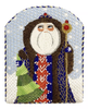 8331 Forever Green Santa 5" x 6" 18 Mesh Leigh Designs  Russian Santa Canvas Only Inquire If Stitch Guide Is Available