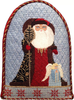 8334 Littlest Angel Santa 5" x 6" 18 Mesh Leigh Designs  Russian Santa Canvas Only Inquire If Stitch Guide Is Available