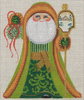 8336 Merry Mistletoe Santa 5" x 6" 18 Mesh Leigh Designs  Russian Santa Canvas Only Inquire If Stitch Guide Is Available