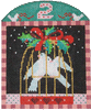 Twelve Days of Christmas w/Arch C12B  Two Turtle Doves Shelly Tribbey Designs 4.25 X 5.25 18 Mesh