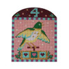 Twelve Days of Christmas w/Arch C12D Four Calling Birds Shelly Tribbey Designs 4.25 X 5.25 18 Mesh