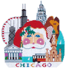 Santa Head XCS01 Chicago Shelly Tribbey Designs 6 X 6.5 18 Mesh