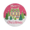 Christmas Ornament C116 Merry Christrnas House Shelly Tribbey Designs 5"rd 18 Mesh