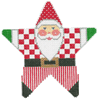 Christmas Ornament C120 Star Santa 5.25X5 18 Mesh Shelly Tribbey Designs