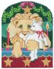 Christmas Ornament C252 Lion & Lamb 4.5X69 18 Mesh Shelly Tribbey Designs
