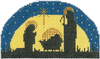 Christmas Ornament C301 Nativity Silhouette 4.5X2.75 18 Mesh Shelly Tribbey Designs