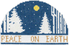 Christmas Ornament C302 Peace on Earth Silhouette 4.75X3.25 18 Mesh Shelly Tribbey Designs