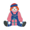 Christmas Ornament C556 Rag Doll Boy 3.5 X 4.75 18 Mesh Shelly Tribbey Designs