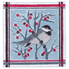 Christmas Ornament C877 Winter Chickadee 6 X 6 18 Mesh Shelly Tribbey Designs