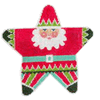 Christmas Ornament C952 Holiday Santa Star 5.5 X 5.518 Mesh Shelly Tribbey Designs