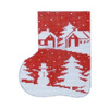 Christmas Mini-Sock C255 Red Silhouette Shelly Tribbey Designs 4X5 18 Mesh