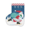 Christmas Mini-Sock C697 Skating Santa Shelly Tribbey Designs 4X5 18 Mesh