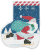 Christmas Mini-Sock C697 Skating Santa Shelly Tribbey Designs 4X5 18 Mesh