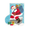 Christmas Mini-Sock C732 Down the Chirnney Shelly Tribbey Designs 4X5 18 Mesh