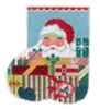 Christmas Mini-Sock C734 Santa's Gifts Shelly Tribbey Designs Mini 4X5 18 Mesh