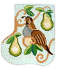 Christmas Mini-Sock C746 Partridge In A Pear Tree Shelly Tribbey Designs 4X5 18 Mesh
