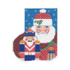 Christmas Mini-Sock C756 Nutcracker Santa Shelly Tribbey Designs 4X5 18 Mesh