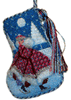 Christmas Mini-Sock C757 Art Deco Skater Shelly Tribbey Designs 4X5 18 Mesh