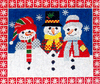 Christmas Larger Design C702 Snowman Trio Shelly Tribbey Designs 11X9 18 Mesh