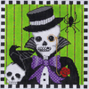 Halloween H77-13 Mr. Boney Shelly Tribbey Designs 2.75 X 4.25 13 Mesh
