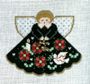 (PPD) PP996DP Angel with charms Peace on Earth (black) 5.25 x 4 18 Mesh Painted Pony Designs