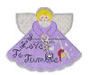 (PPD) PP996BQ Angel with charms I Love to Tumble (Light Violet) 5.25 x 4 18 Mesh Painted Pony Designs