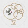 PT525 Five Golden Rings Designs by Petei 18 Mesh 6½ x 6½