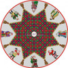 4003A Blue Robe Santa, staff, Tartan tree #13 Mesh 30" h (1/8th circle Only)  Susan Roberts Needlepoint