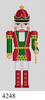 NUTCRACKER 4248 Susan Roberts Needlepoint RED AND GREEN KING 6.5" High 18 MESH