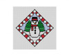 ORNAMENT MH4203 Susan Roberts Needlepoint Stained Glass, Snowman 4" Dimond 18 Mesh