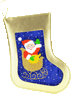 BAG30G Lee's Needle Arts Leather Stocking Ornament Gold