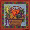 Basket KWP11 Autumn Harvest  4.6 x 4.6 18 Mesh With Stitch Guide And Embellishment Pack KELLY CLARK STUDIO, LLC