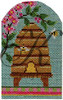 KCBEE06-18 Spring Skep with Cherry Blossoms 2.75"w x 4.25"h 18 Mesh KELLY CLARK STUDIO, LLC