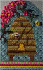 Bee KCBEE06-18 Spring Skep with Cherry Blossoms 2.75"w x 4.25"h 18 Mesh KELLY CLARK STUDIO, LLC