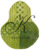 KCN1400 Chartreuse Pear Sampler 3.5"w x 4.5"h 18 Mesh With Stitch Guide KELLY CLARK STUDIO, LLC