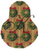 KCN1405 Wreath O'Green on Bosc 3.5"w x 4.5"h 18 Mesh With Stitch Guide KELLY CLARK STUDIO, LLC