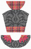 KCN846 Plaid Taffeta & Black Velvet Hat 4"w x 4.5"h x 1"d 18 Mesh With Stitch Guide KELLY CLARK STUDIO, LLC