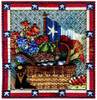 Basket KRG08-18 Texas Picnic Basket  5.75"w x 6"h 18 Mesh With Stitch Guide KELLY CLARK STUDIO, LLC