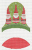 LL421L Labors Of Love Dimensional Bell Santas 18 Mesh  3.5" x 3.75", 3.5" x 1.5"
