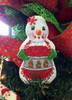 LL426F Labors Of Love Team Baking Grandma Snowman 18 Mesh 3" x 4.75" each (2)